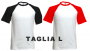 T-shirt baseball maniche lunghe bianca e rossa TAGLIA L