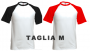 T-shirt baseball maniche lunghe bianca e rossa TAGLIA M